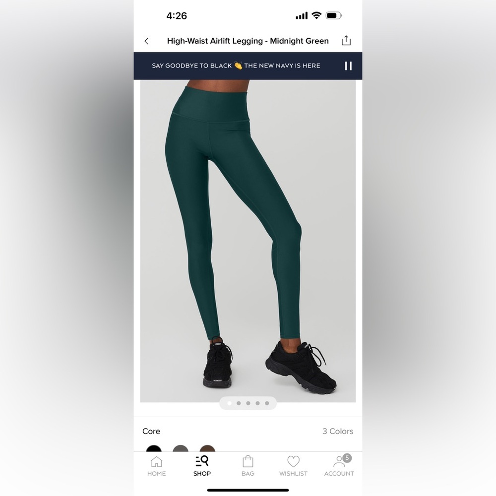 Like new ! Alo high waist airlift legging green size S!